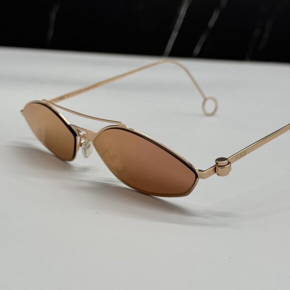 NEW FE40114U-Y 33U FENDI SUNGLASSES GOLD RED WOMEN EYEWEAR FENDI - Picture 9 of 14